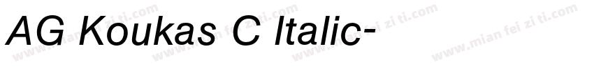 AG Koukas C Italic字体转换